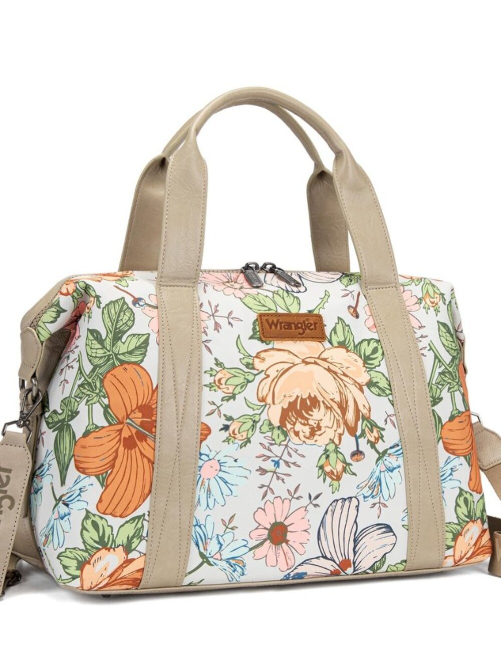 Wrangler Duffel Bag for Women Large Travel Weekender Bag Designer Floral Print